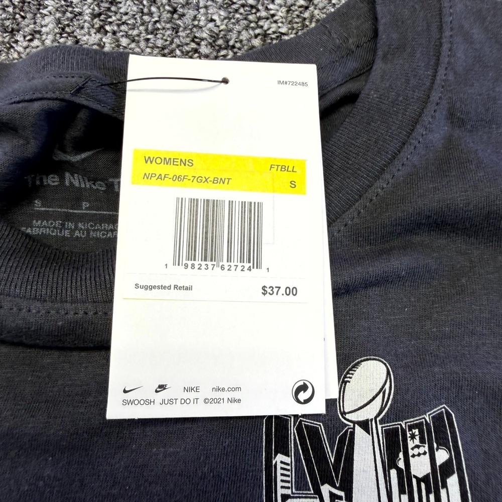 Kansas City Chiefs T Shirt Womens Small Black Nike Anthracite NFL Crew Neck Tee - Picture 8 of 16